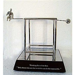 Think Outside the Box Sculpture 8 inch