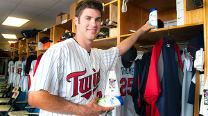 Joe Mauer shares Head & Shoulders shampoo with his teammates at Spring ...