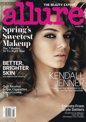Kendall Jenner covers Allure: Tattoos are ‘bumper stickers on a ...