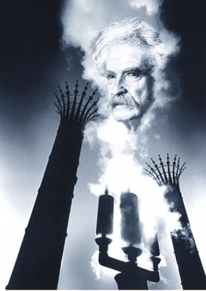 Composite image of Clemens and steamboat whistles courtesy of Dave ...