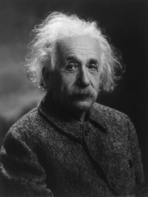 Albert Einstein, photo, black and white, 1947