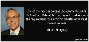 One of the most important improvements in the No Child Left Behind Act ...