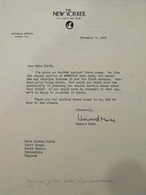 Read Rejection Letters Sent to Three Famous Artists: Sylvia Plath ...