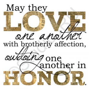 Love One Another brothers Scripture Art matted print