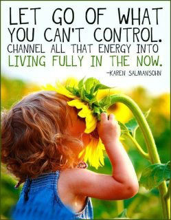 Let go of what you can't control. Channel all that energy into living ...