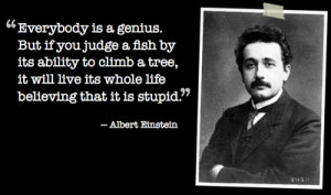 ... it is stupid,genius albert einstein quote famous brilliant intelligent