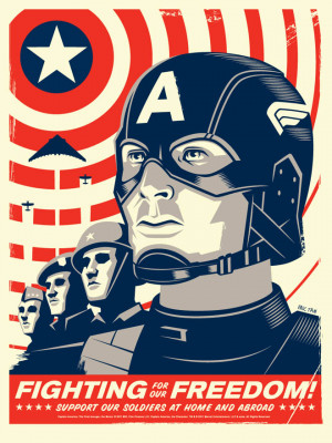 ... Avenger propaganda poster, one in a series being released by Mondo