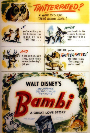 Twitterpated - Bambi poster. Wise owl indeed. From: http://www.flickr ...