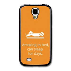 New Funny Amazing in Bed Quote on Lazy Orange Design coque pour ...