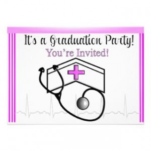 Nursing School Graduation Invitations Announcements