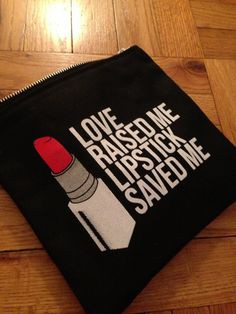 ... raised me lipstick saved me makeup clutch by BreakupstoMakeup, $29.95