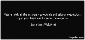 ... questions - open your heart and listen to the response! - Amethyst
