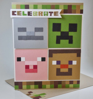 MINECRAFT BIRTHDAY CARD:
