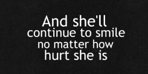 quote Black and White sad quotes broken relate hiding Broken Smile ...