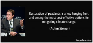 Restoration of peatlands is a low hanging fruit, and among the most ...