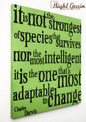 Canvas Wall Quote - Inspirational Word Art by Charles Darwin in Custom ...