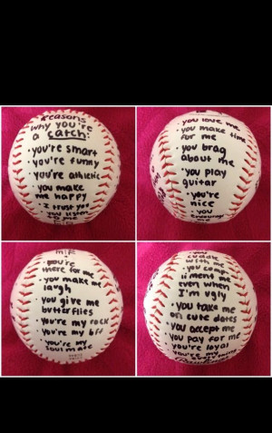 Cute Baseball Quotes For Boyfriends Gift idea baseball boyfriend