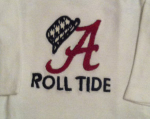 Roll Tide Houndstooth Bear Bryant H at Applique Tee or Onesie with ...