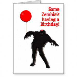 Zombie Birthday Card
