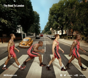 Members of USA Wrestling cross Abbey Road. — with Jordan Burroughs ...