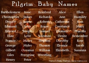 Pilgrim Names for Thanksgiving
