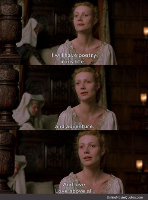 love quotes movie quote from the popular 1998 film shakespeare in love ...