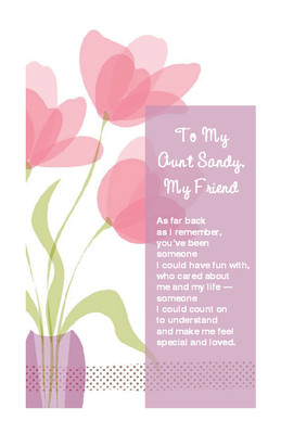 printable card: My Aunt, My Friend greeting card