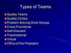 Types of Teams Quality Teams Quality Circles Problem Solving Work ...