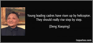 ... up by helicopter. They should really rise step by step. - Deng