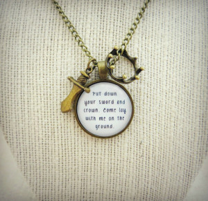Passion Pit - Moth's Wings Inspired Lyrical Quote Pendant Necklace
