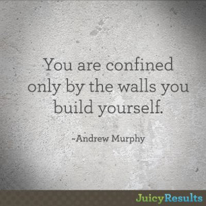 confined only by the walls you build yourself andrew murphy # quotes ...