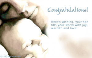 Congratulate your dear ones on the arrival of a baby boy.