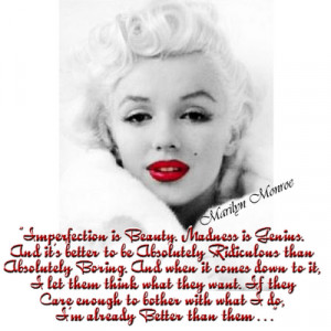 being imperfect marilyn monroe quotes about beauty being imperfect ...