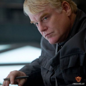 ... Plutarch Heavensbee in “The Hunger Games: Mockingjay – Part 1