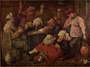 Inn with drunken peasants