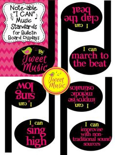 Statements made in a musical way for you to display in your classroom ...