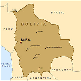 Bolivia Physical Map