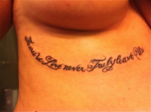 Tattoo Under Breast Tumblr Under the breast tattoo