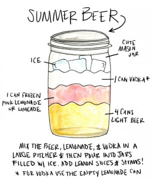 Summer Beer Recipe--I use a 6 pack of Bud Light for this :) omg sooo ...
