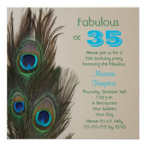 Fabulous at 35 35th Birthday Party Invitation