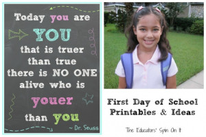 The First Day of School Resources & Printables