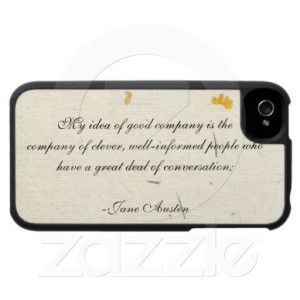 Jane Austen Quote iPhone 4 Case: Famous quote from the beginning of ...