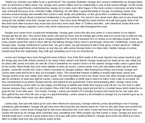 of mice and men friendship essay
