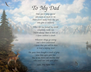 Details about TO MY DAD POEM PERSONALIZED GIFTS FOR BIRTHDAY ...
