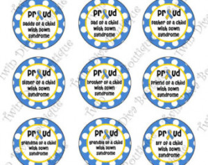 ... of a child with Down Syndrome - 1 inch image sheets for bottle caps