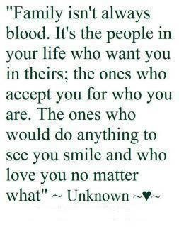 have more real family members than ones I'm actually related to!