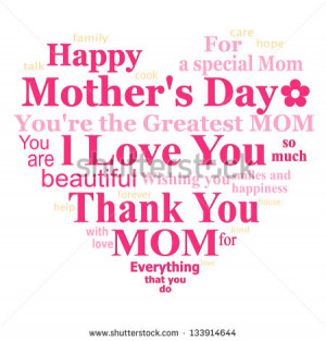 happy mothers day card design on white background