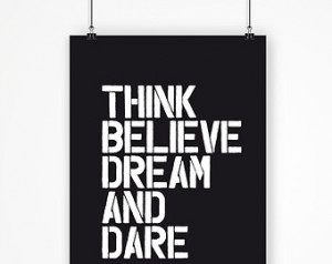 Print Digital Download “ Think Believe Dream and Dare Walt Disney ...