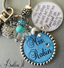 Gift PERSONALIZED Keychain- teacher appreciation, inspirational quote ...