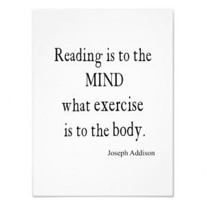 Vintage Addison Reading Mind Inspirational Quote Photo Print